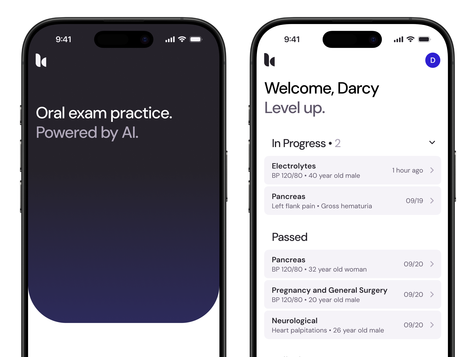 HeyChief iOS mobile app with two images showing the launch and dashboard screens.